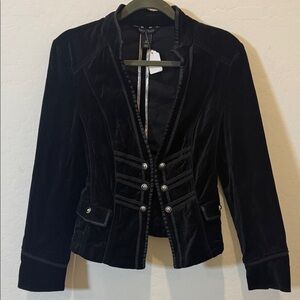 White House Black Market Black Velvet Blazer